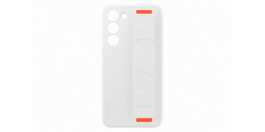 Coque SAMSUNG S23+ Silicone avec laniere Blanc