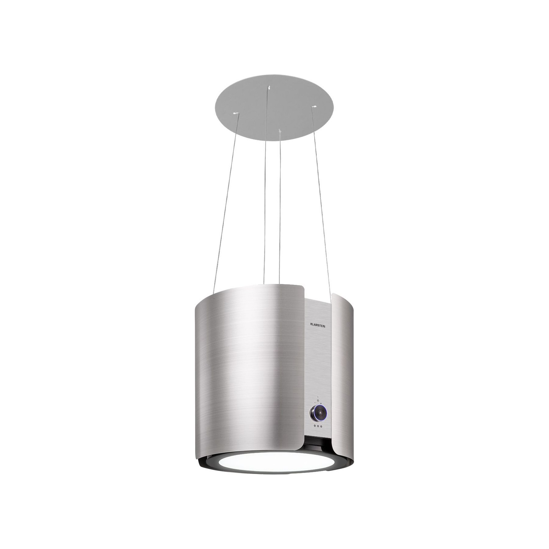 Hotte décorative îlot KLARSTEIN Skyfall îlot Ø 45 cm 402 m³/h LED inox