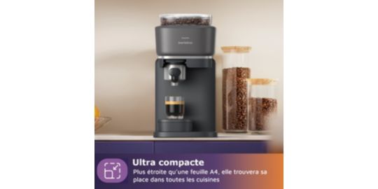 Machine à expresso PHILIPS Baristina BAR300/60 cafetière à grain Noire