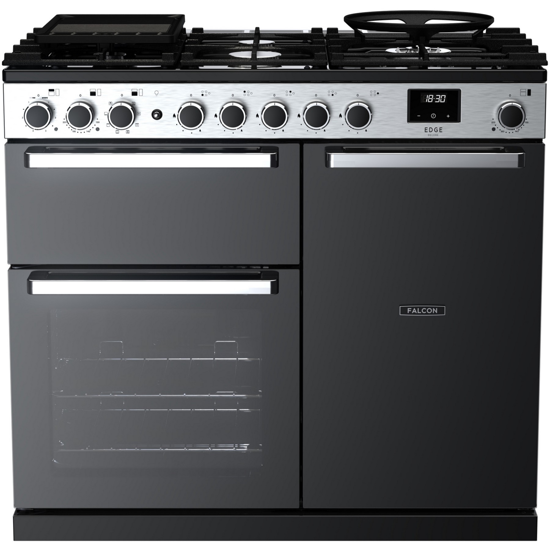 Piano de cuisson gaz FALCON EDGE DELUXE  TAB GAZ 100 CM VERRE NOIR