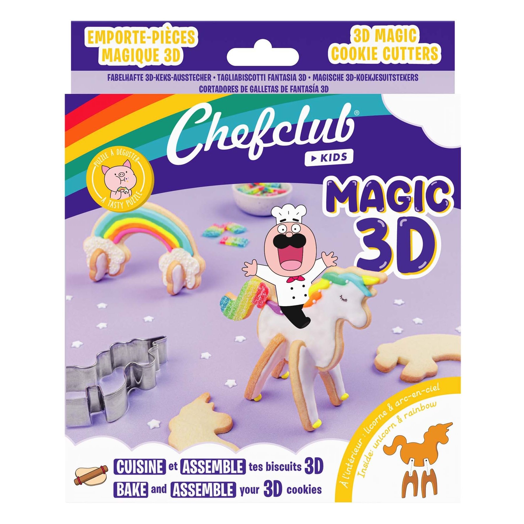 Moule à biscuits CHEFCLUB Les biscuits licorne 3D