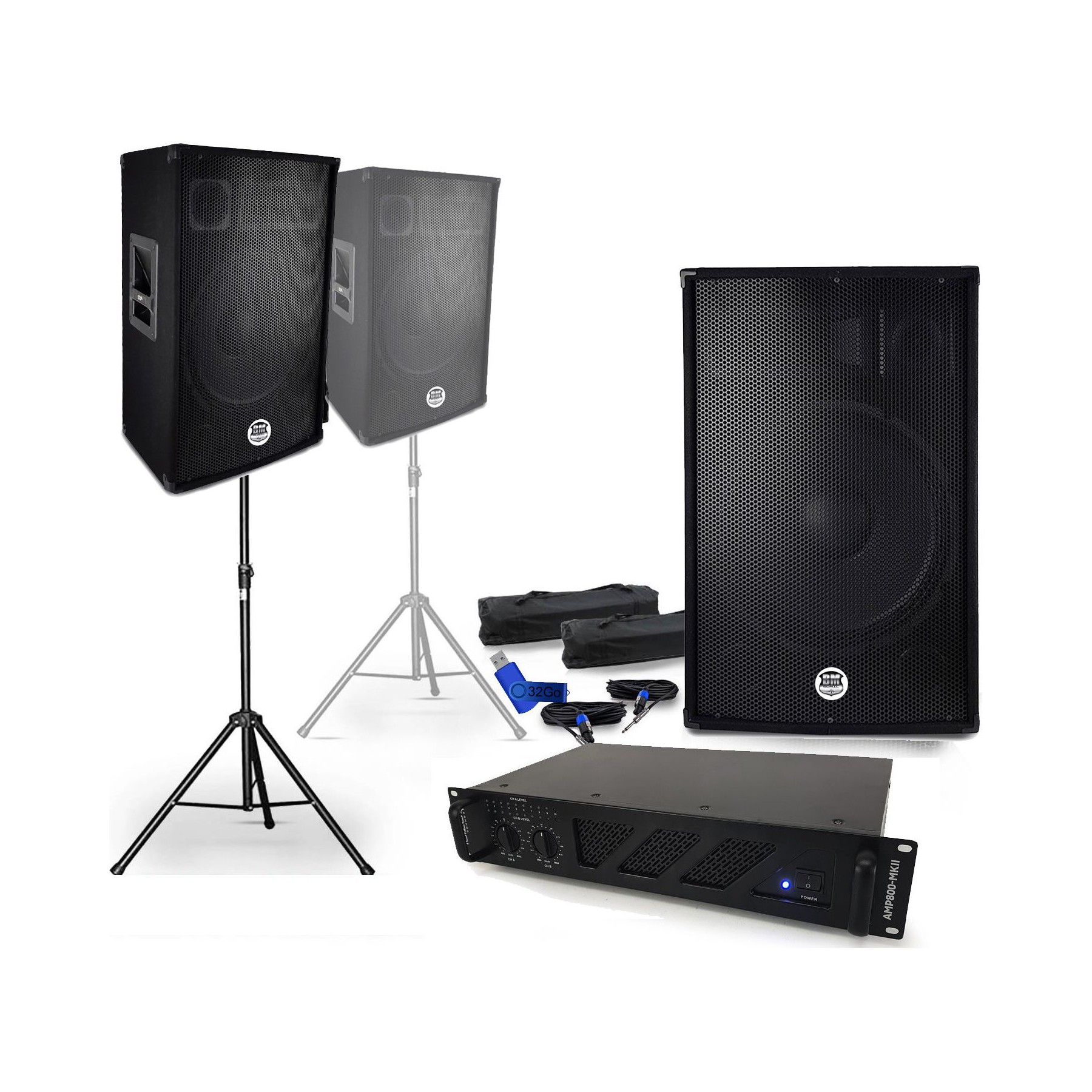 Pack sono BM SONIC Pack SONO 2 enceintes 2x700W BM SONIC BM