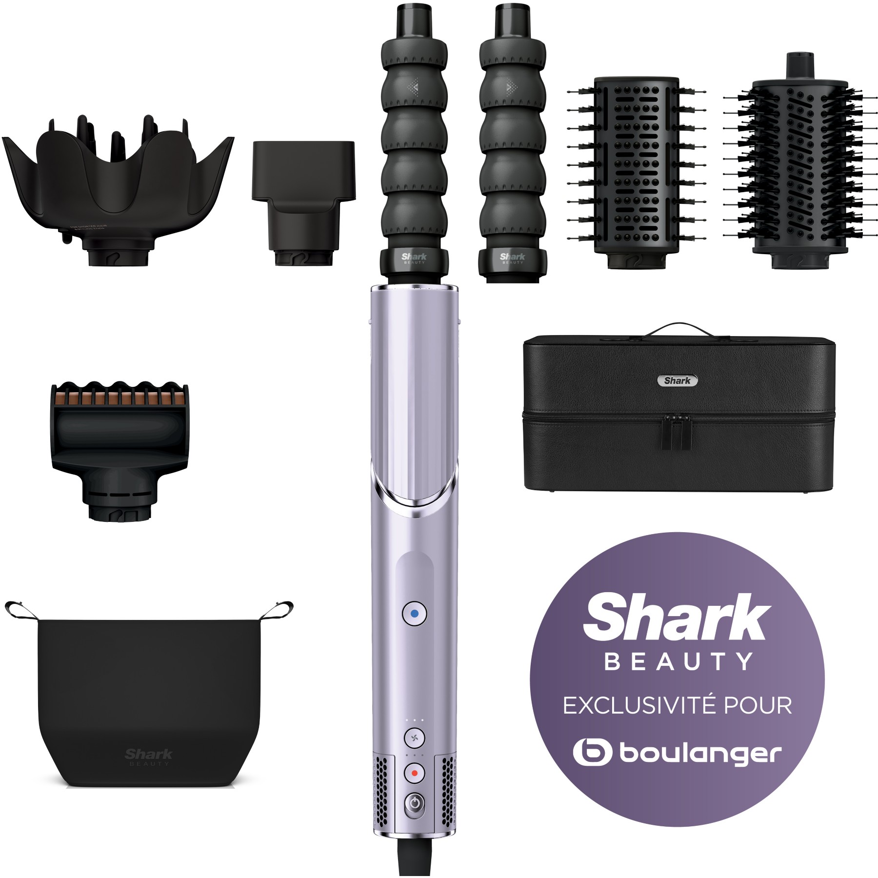 Fer multistyle SHARK Flexstyle HD466PLEU Lilas + embout anti-frisottis/pochette voyage