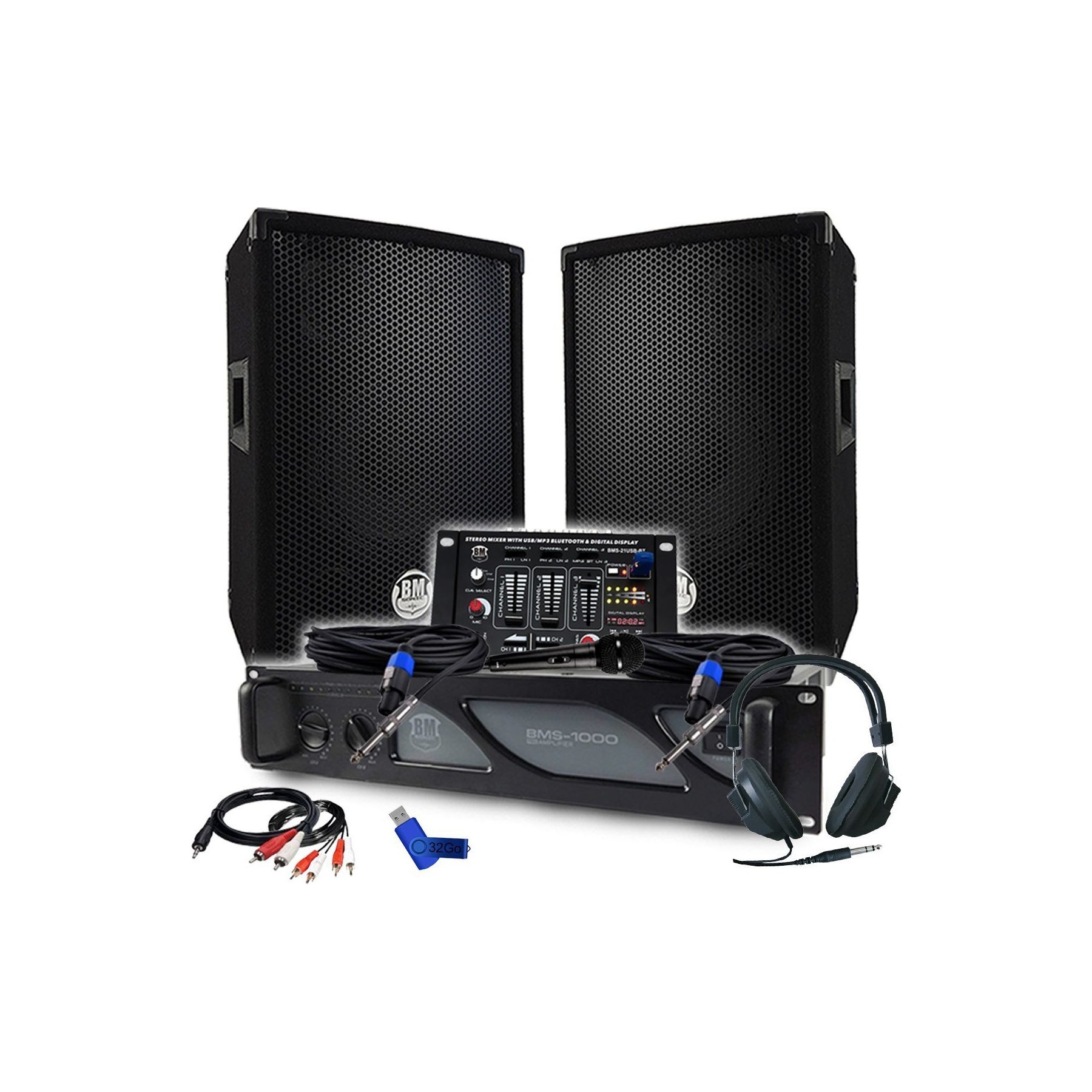 Pack sono BM SONIC Pack Sono DJ BM SONIC Amplificateur 1000