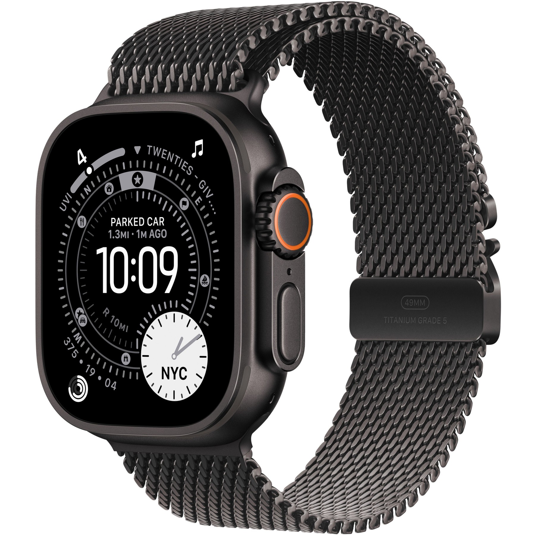 Montre connectée APPLE WATCH 49mm Tit Noir Milanais Ultra 3 M Cellular Reconditionné
