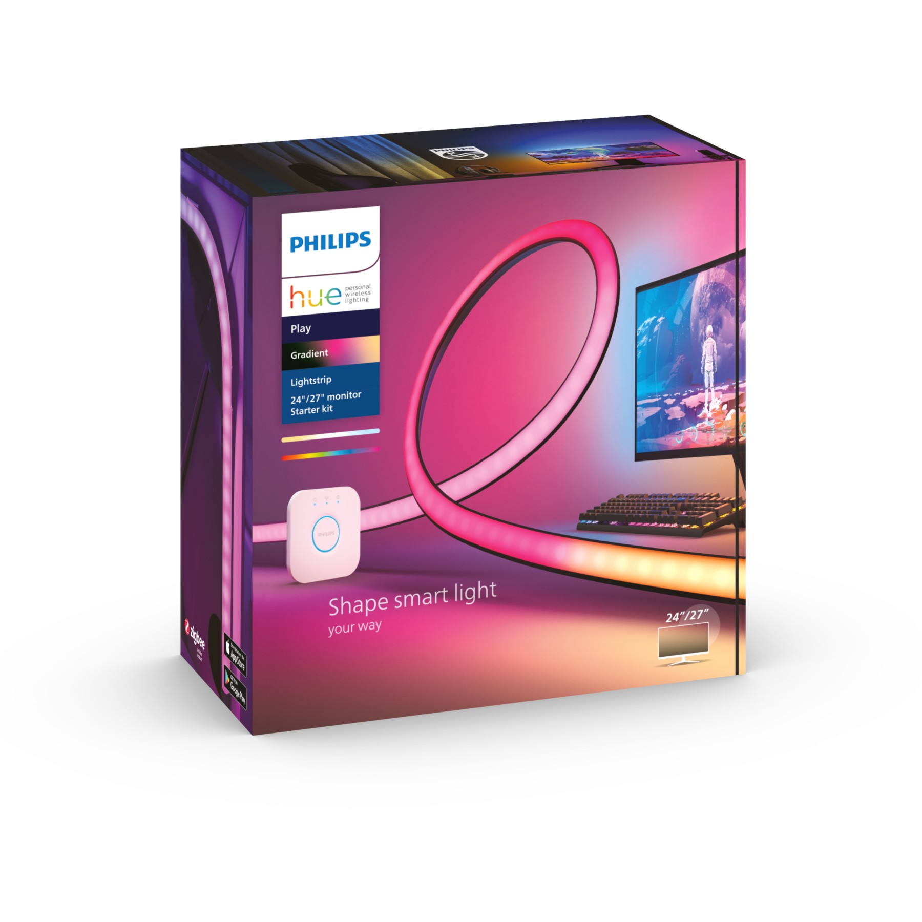 Bandeau LED PHILIPS HUE W&C Play gradient PC 24 2'' Kit