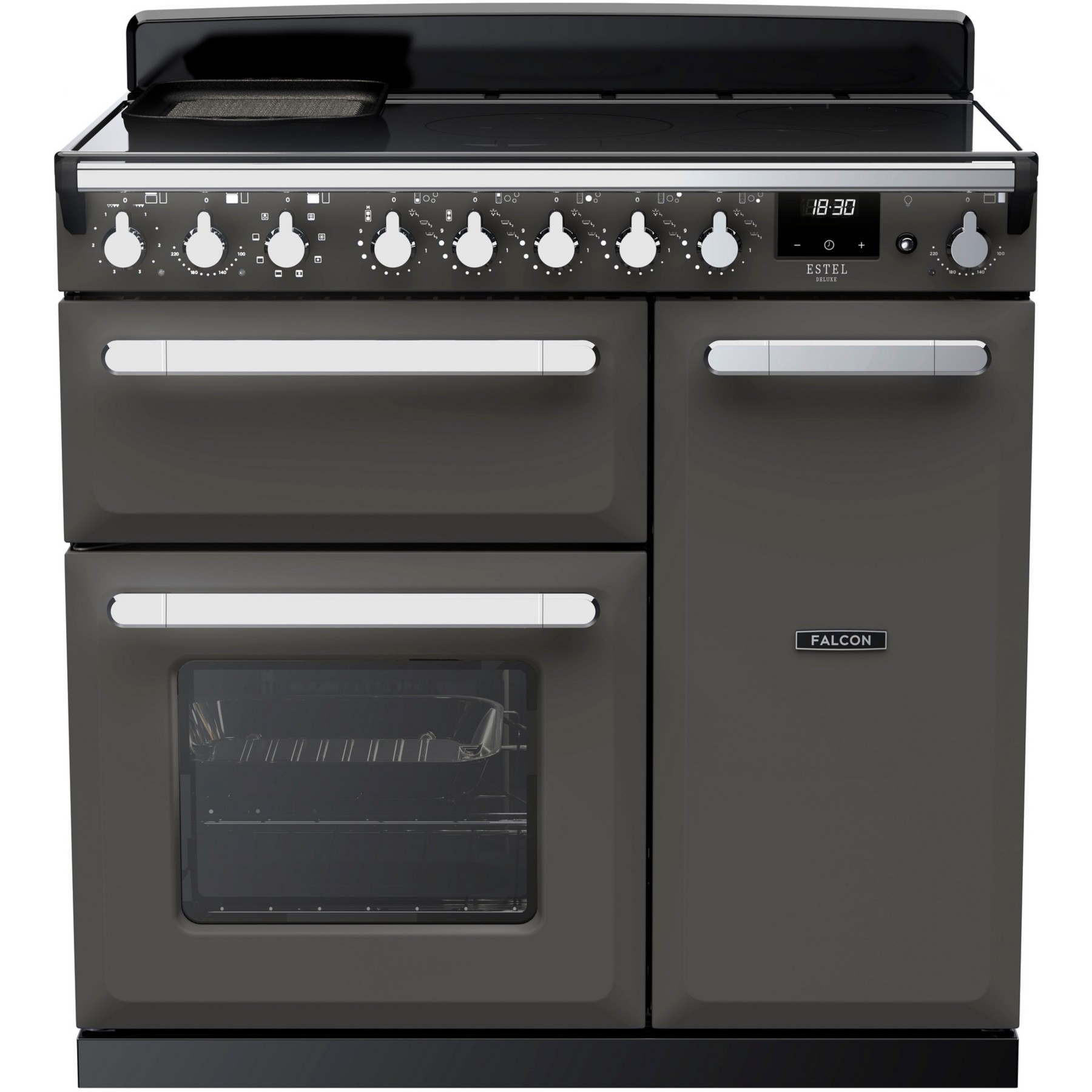 Piano de cuisson induction FALCON ESTEL DELUXE TAB IND 90 CM ARDOISE CHRO