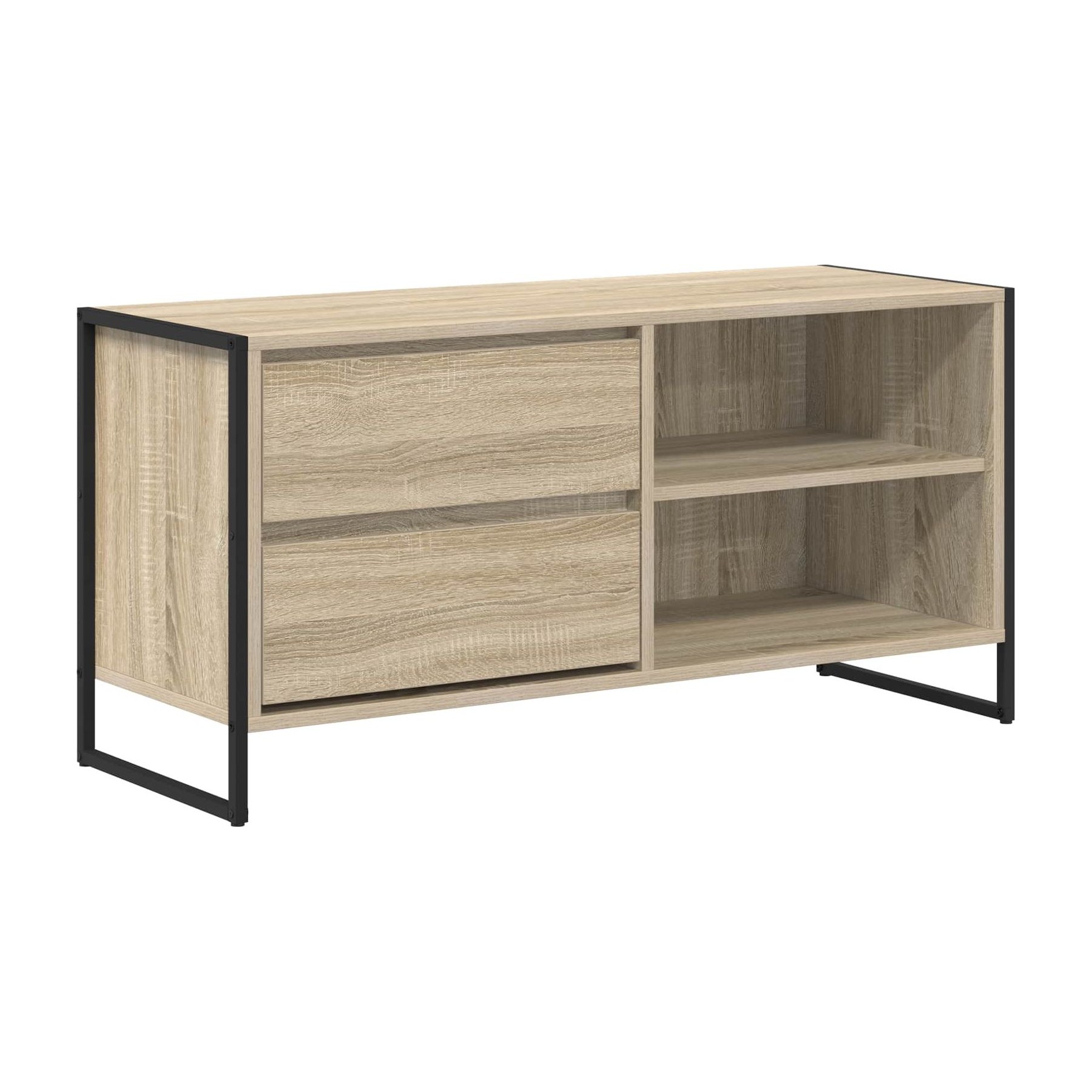 Meuble TV HELLOSHOP26 Meuble TV rectangulaire fonctionnel pour