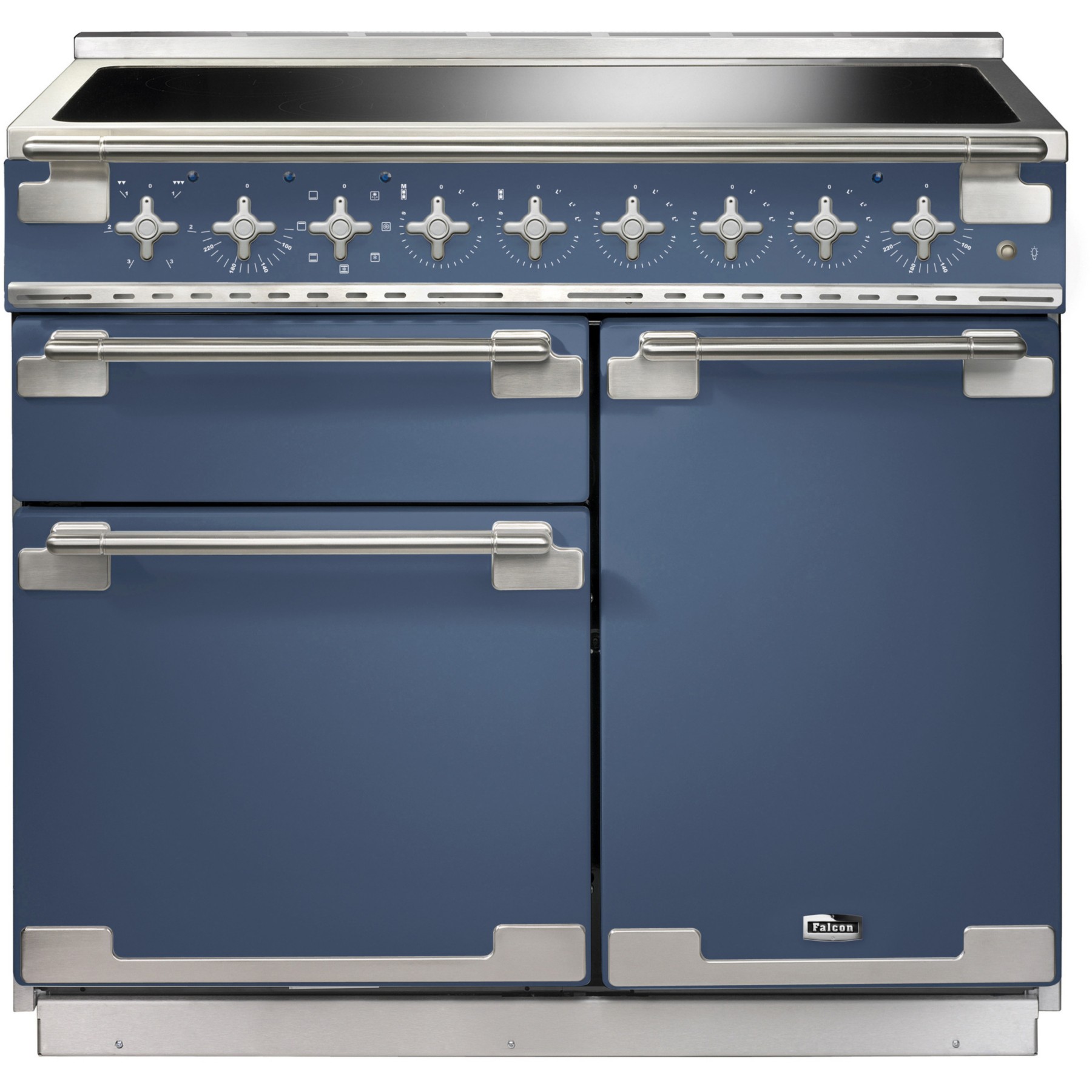 Piano de cuisson induction FALCON ELISE 100 ROCHE BLEUE  NICKEL BROSSÉ