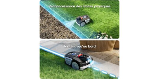 Robot tondeuse SUNSEEKER V1 sans fil périphérique, 300m² de superficie, garage, idéal petit jardin