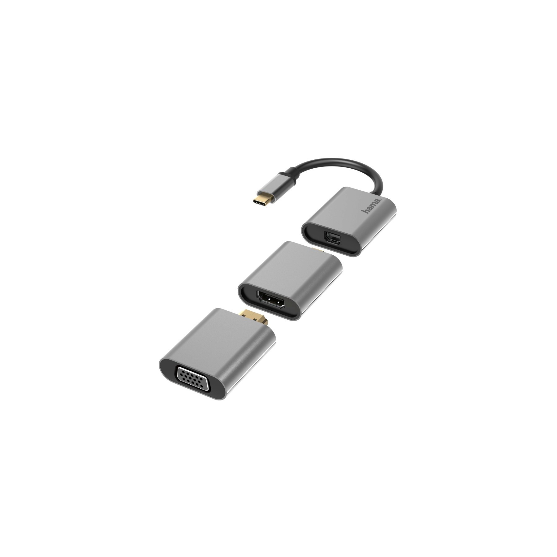 Adaptateur HDMI/USB-C HAMA 6 en 1 USB-C Mini-DisplayPort HDMI