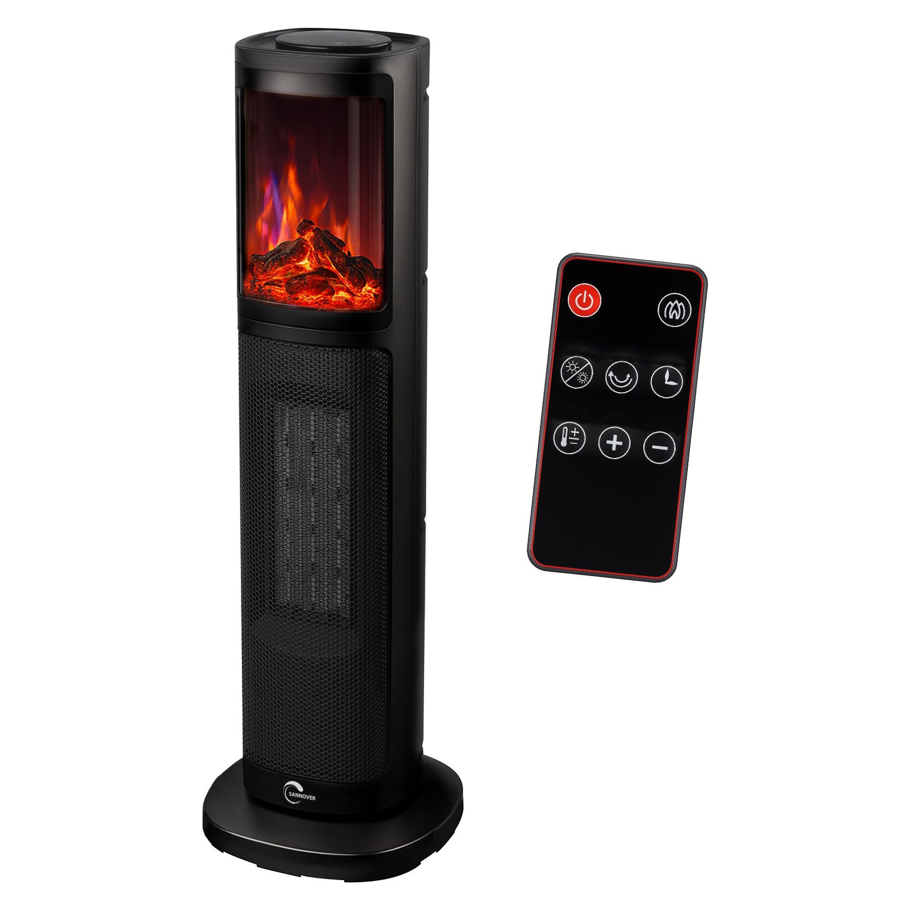 Chauffage électrique SANNOVER Céramique Oscillant Lizeo 2000 W Noir