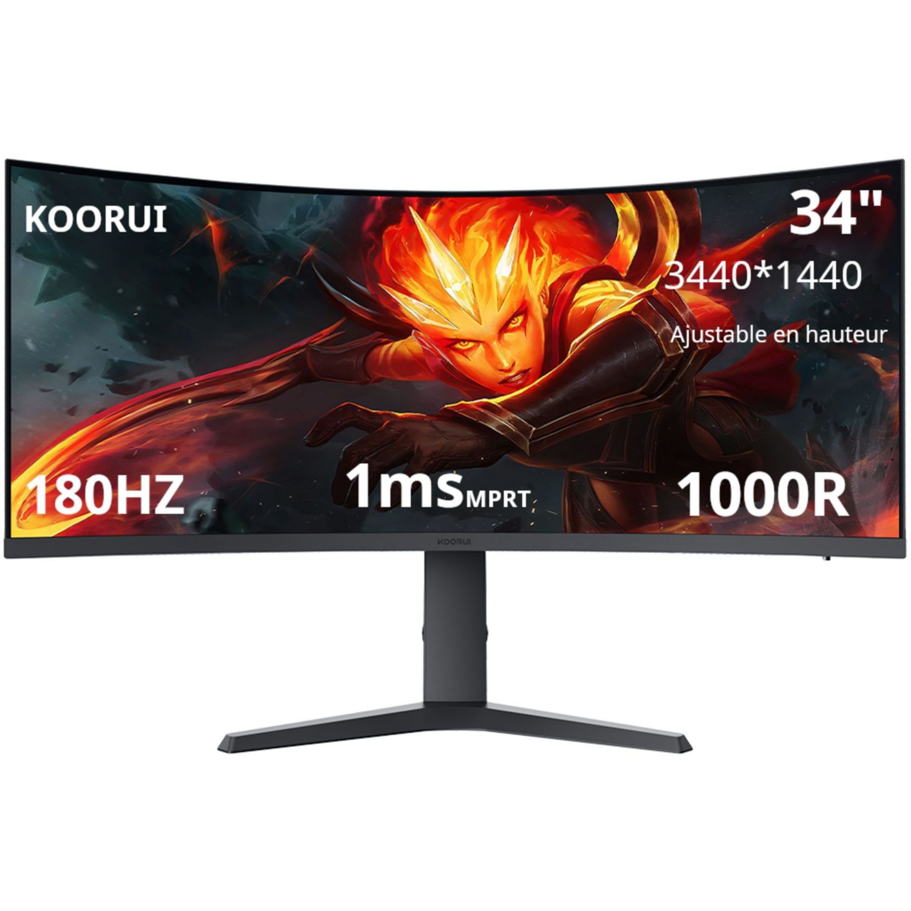 Ecran PC Gamer KOORUI G3441VC 34" Incurvé 1000R 2K 180Hz VA