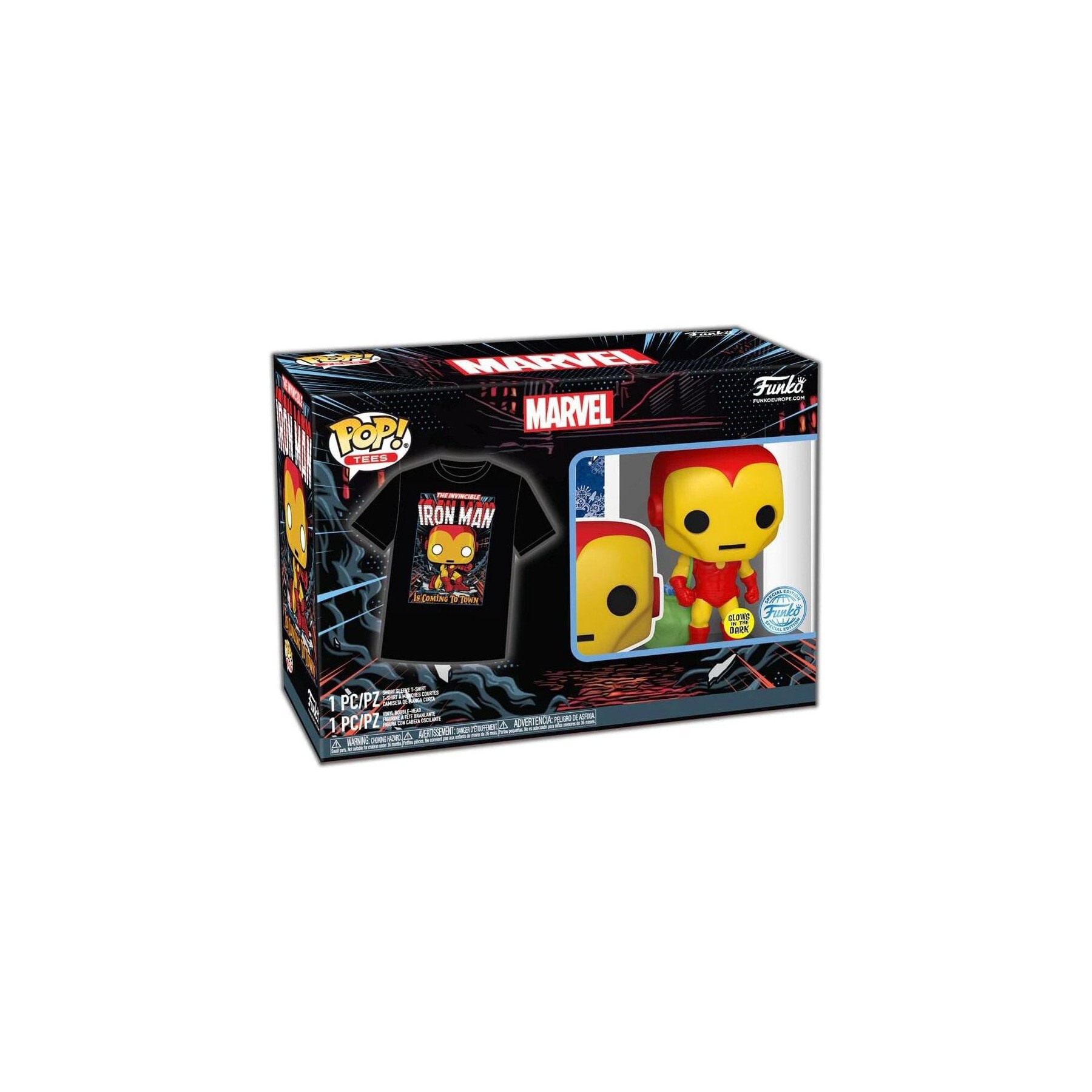 Figurine FUNKO Pop&tee - Marvel - Holiday Iron Man (gw)
