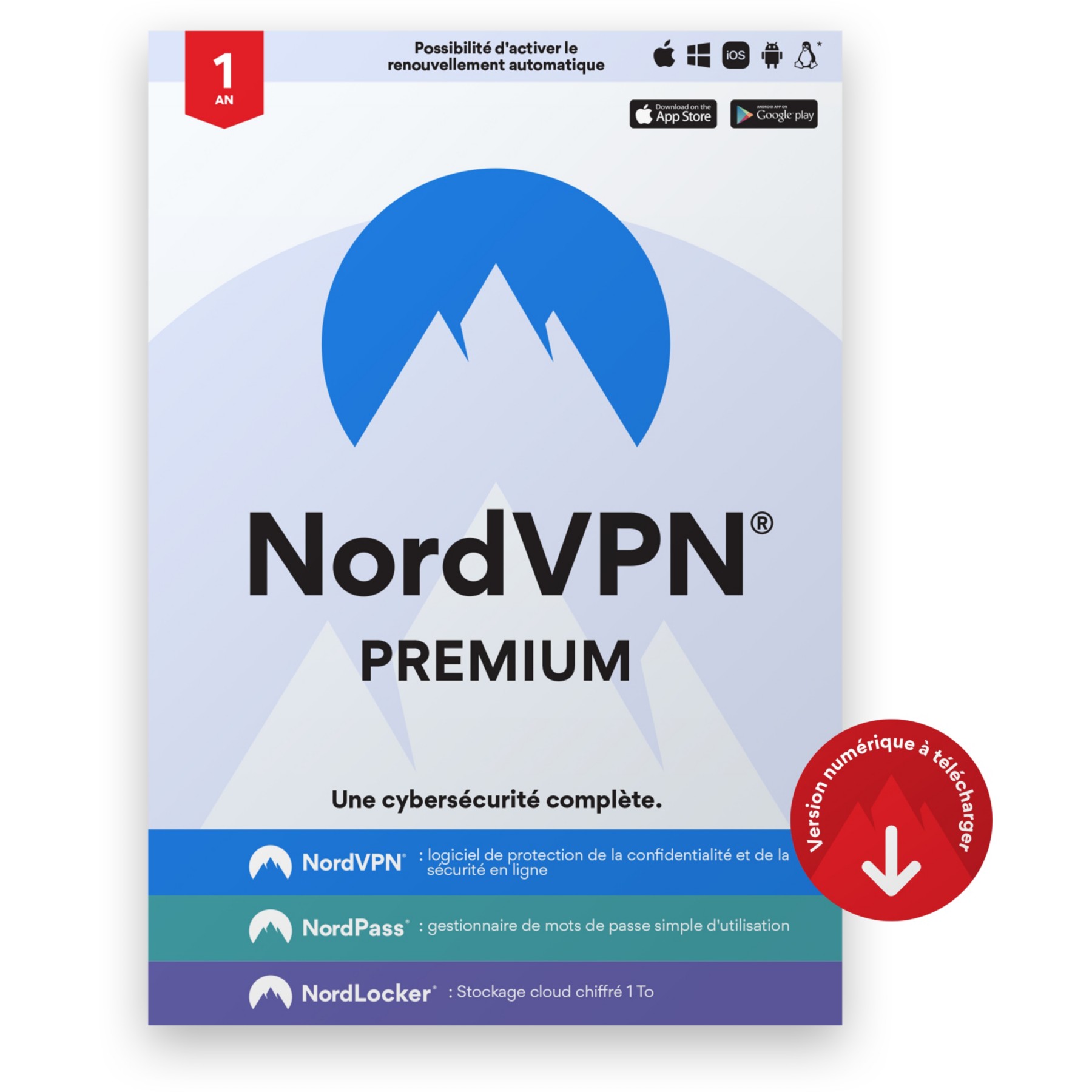 Logiciel antivirus et optimisation NORDVPN Premium Pack 1 an de Cybersécurité