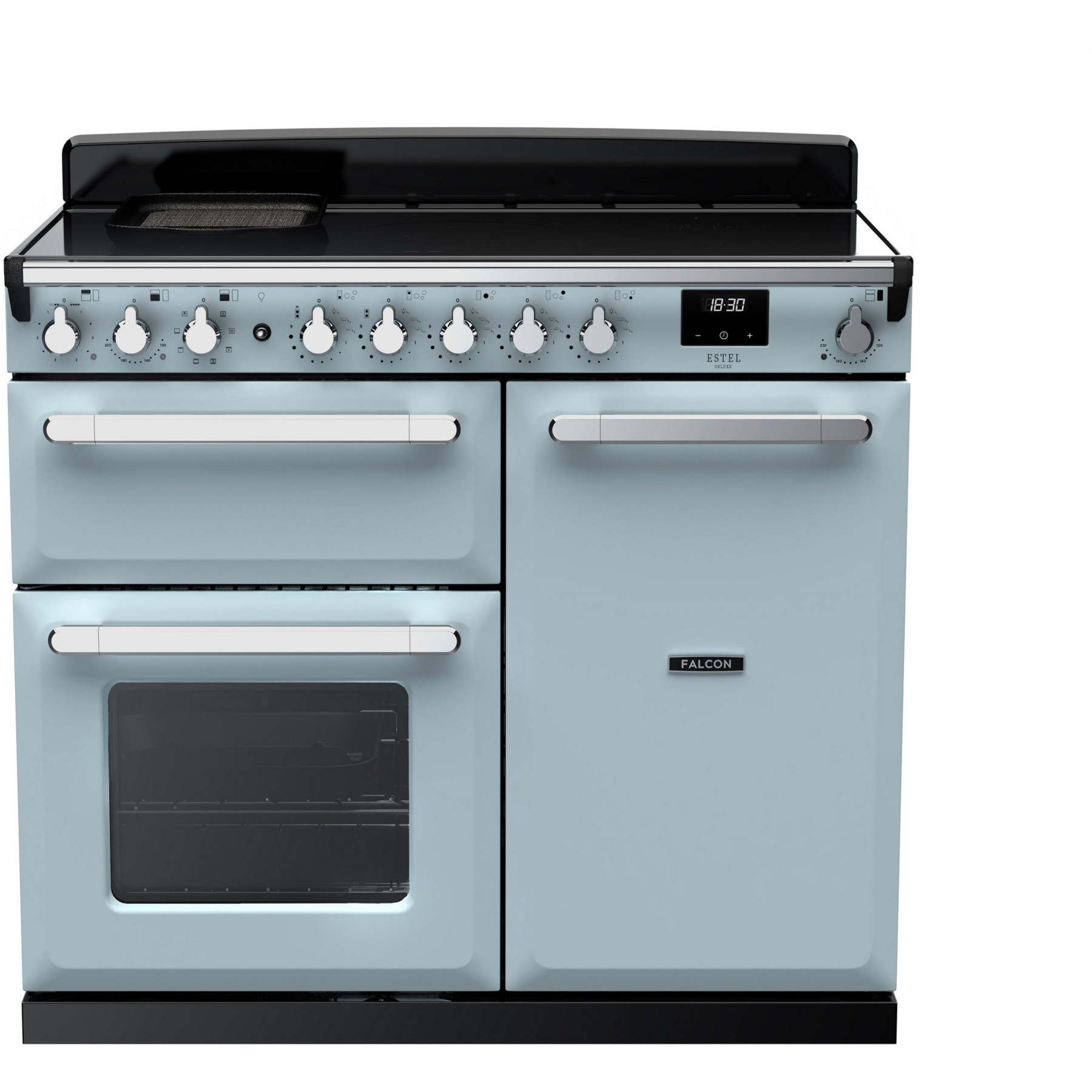 Piano de cuisson induction FALCON ESTEL DELUXE TAB IND 100 CM BLEU PASTEL