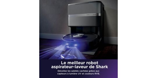 Aspirateur robot SHARK PowerDetect UV Reveal Noir RV3000XEEU