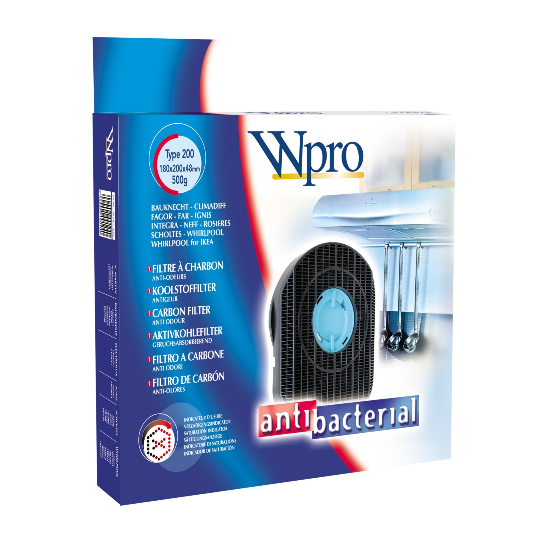Filtre hotte WPRO DKF42