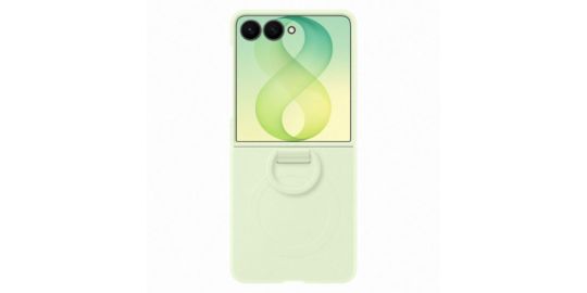 Coque SAMSUNG Flip 8 Silicone anneau magnétique Vert