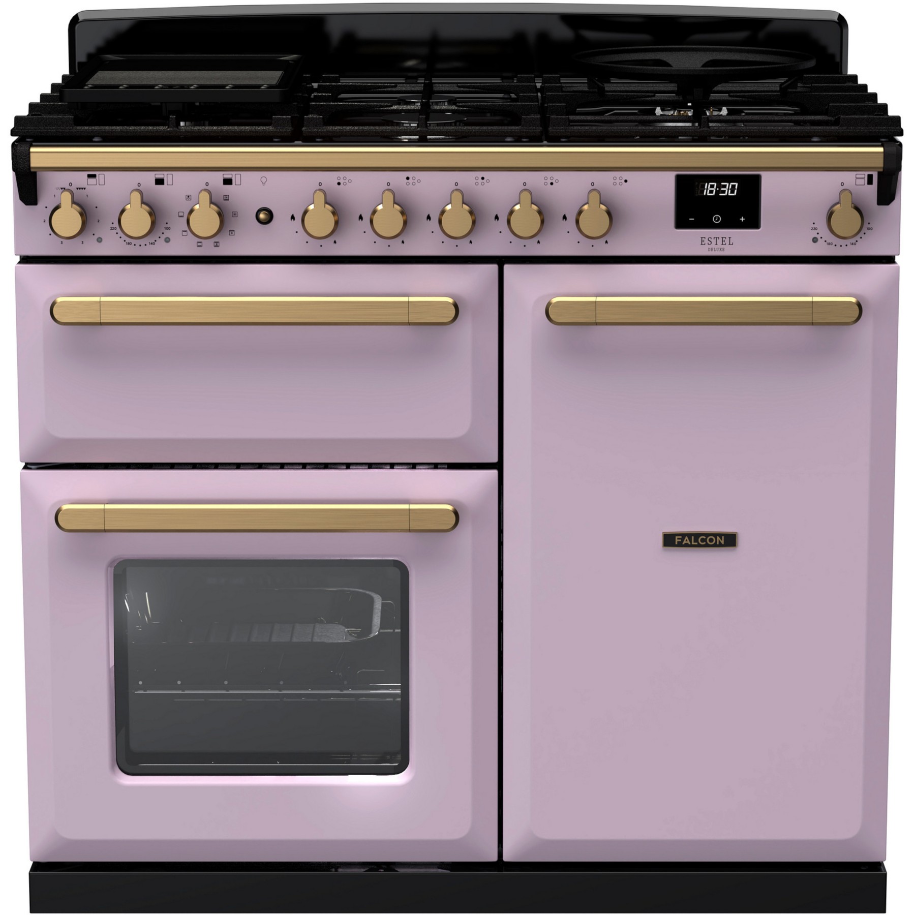 Piano de cuisson gaz FALCON ESTEL DELUXE TAB GAZ 100 CM PARME LAITON