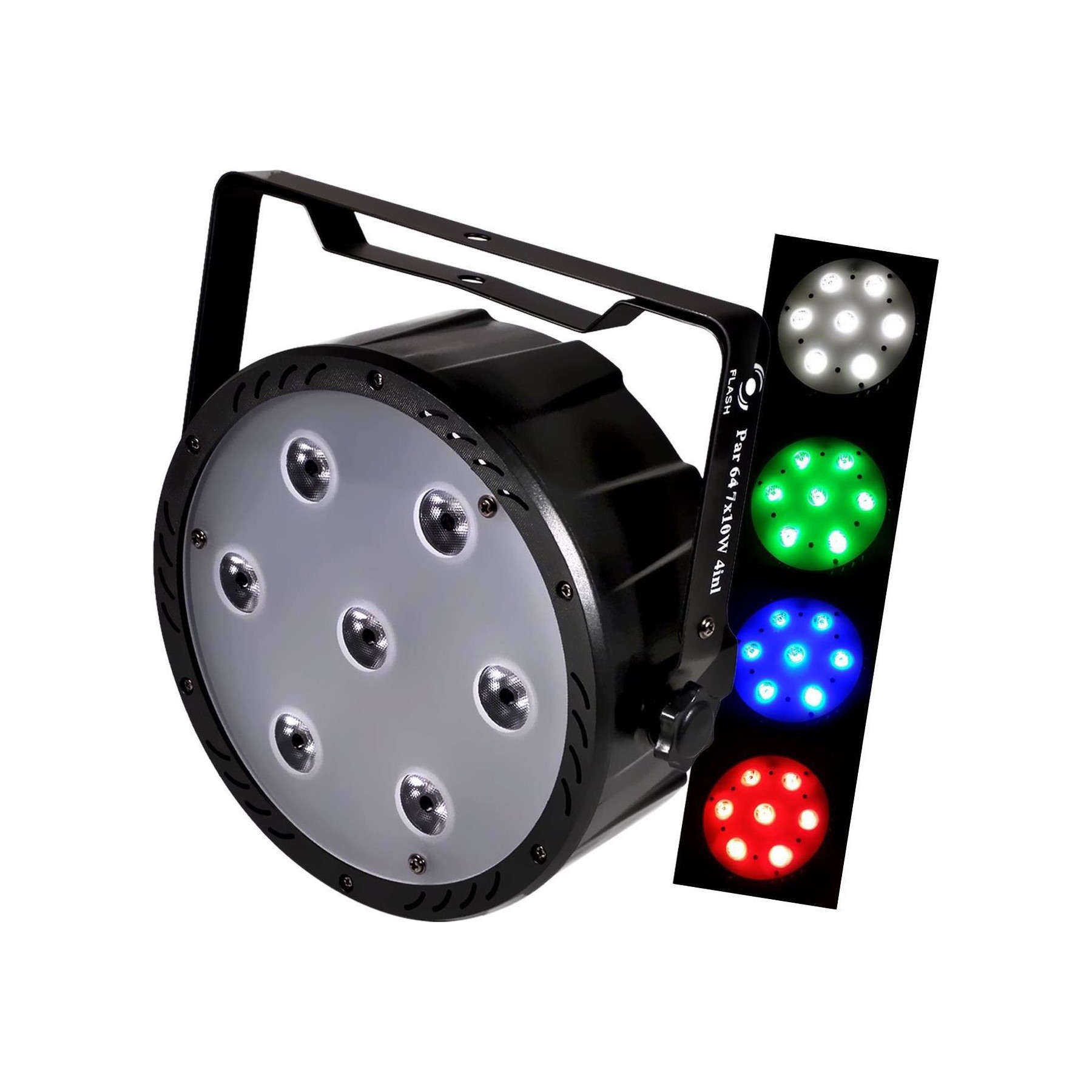 Jeu de lumières FLASH Jeu lumière LED 64 RGBW 7x10W 4en1 DMX