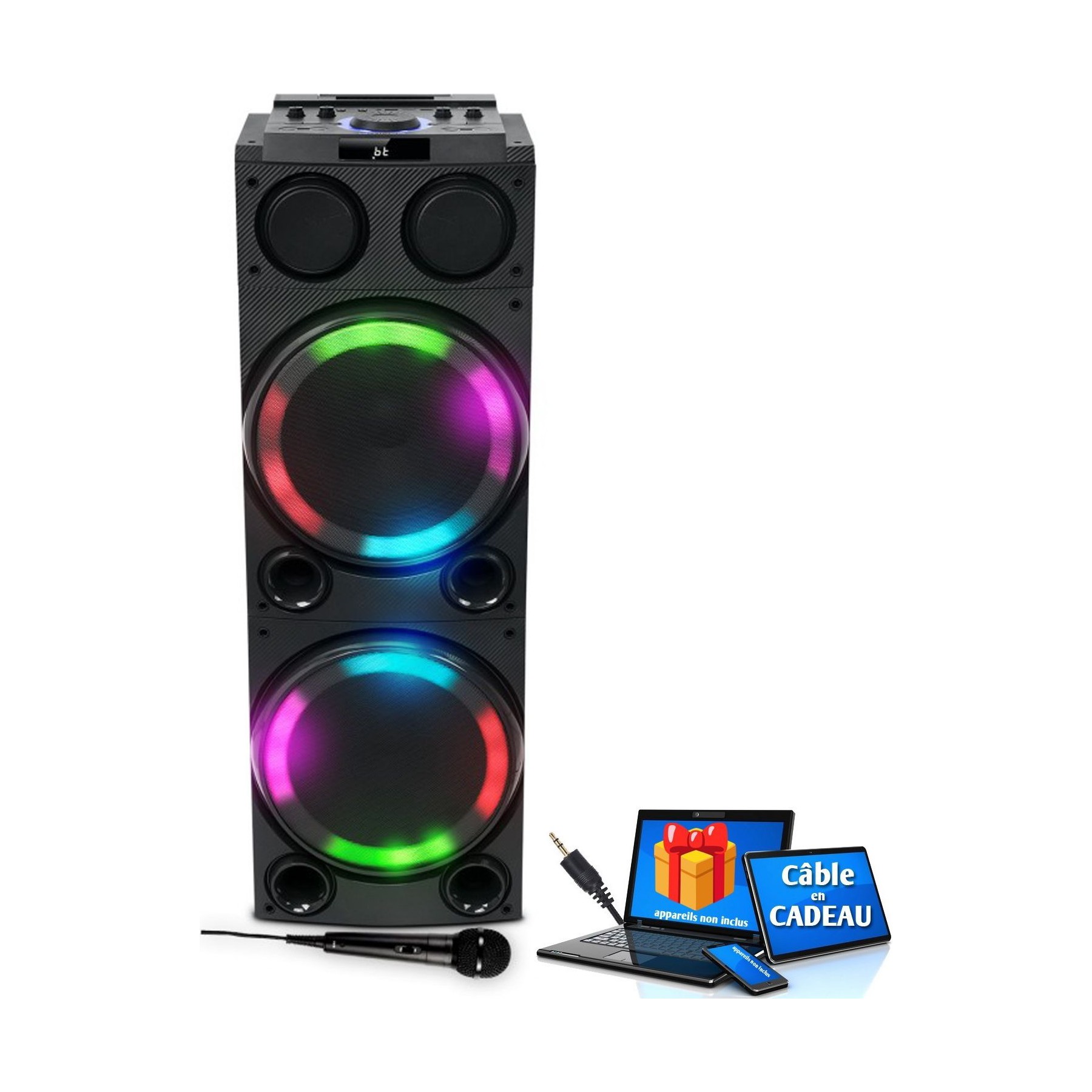 Enceinte sono MUSE Muse M-1982 DJ Sono Party Box  Sono 600W