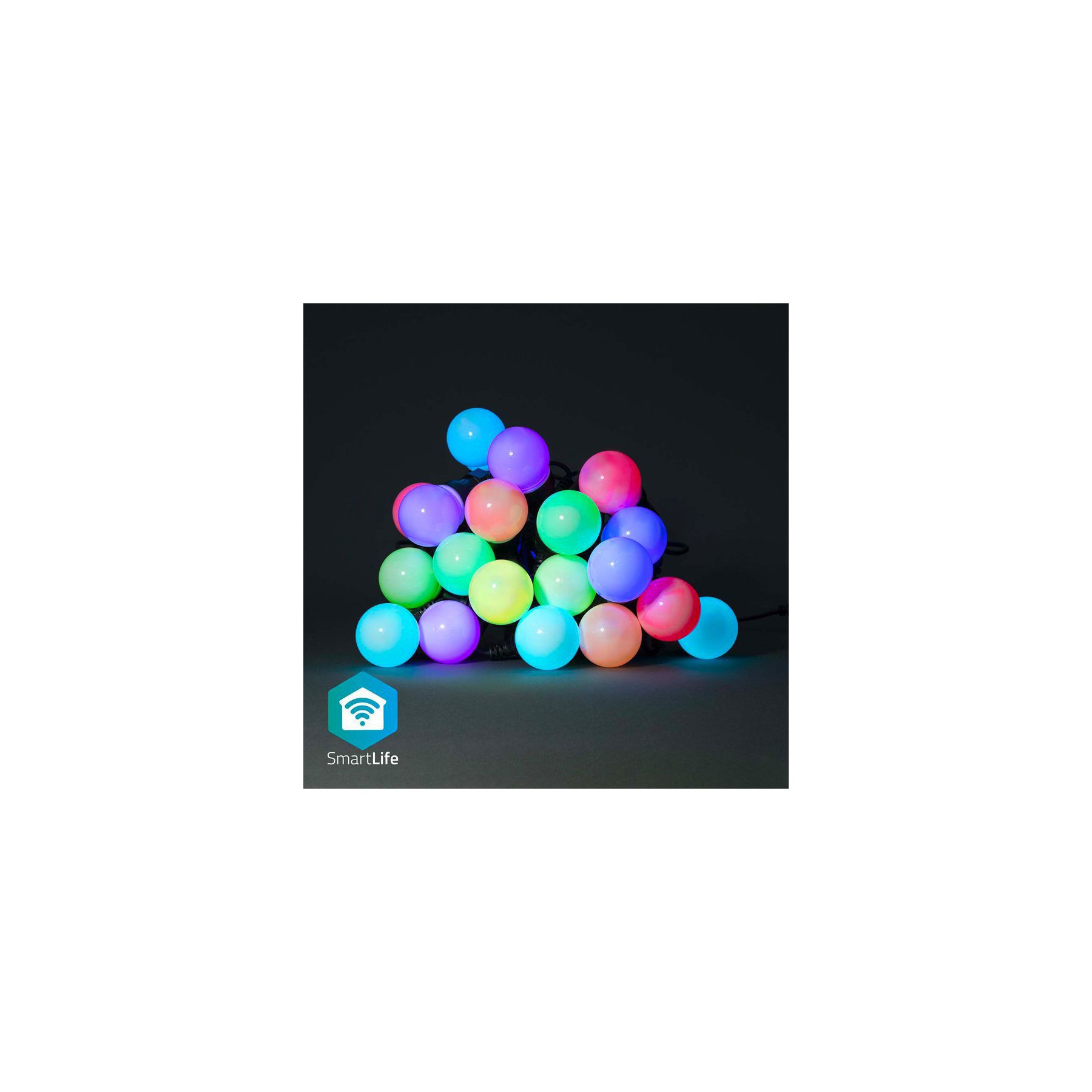 Guirlande lumineuse NEDIS Guirlande intelligente Wi-Fi RGB 20 LED