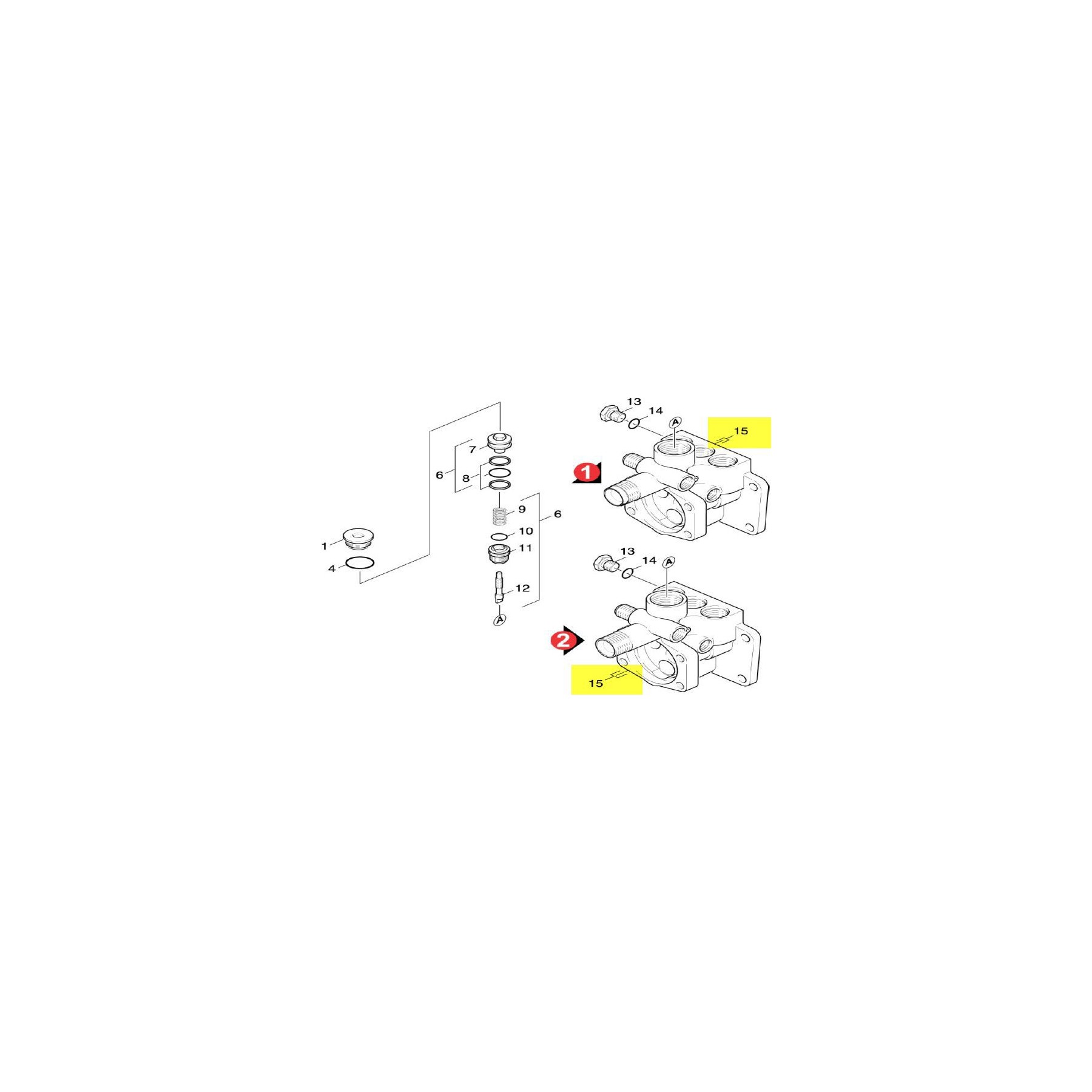 Pompe KARCHER CULASSE REP 15 POUR NETTOYEUR HAUTE-PRES
