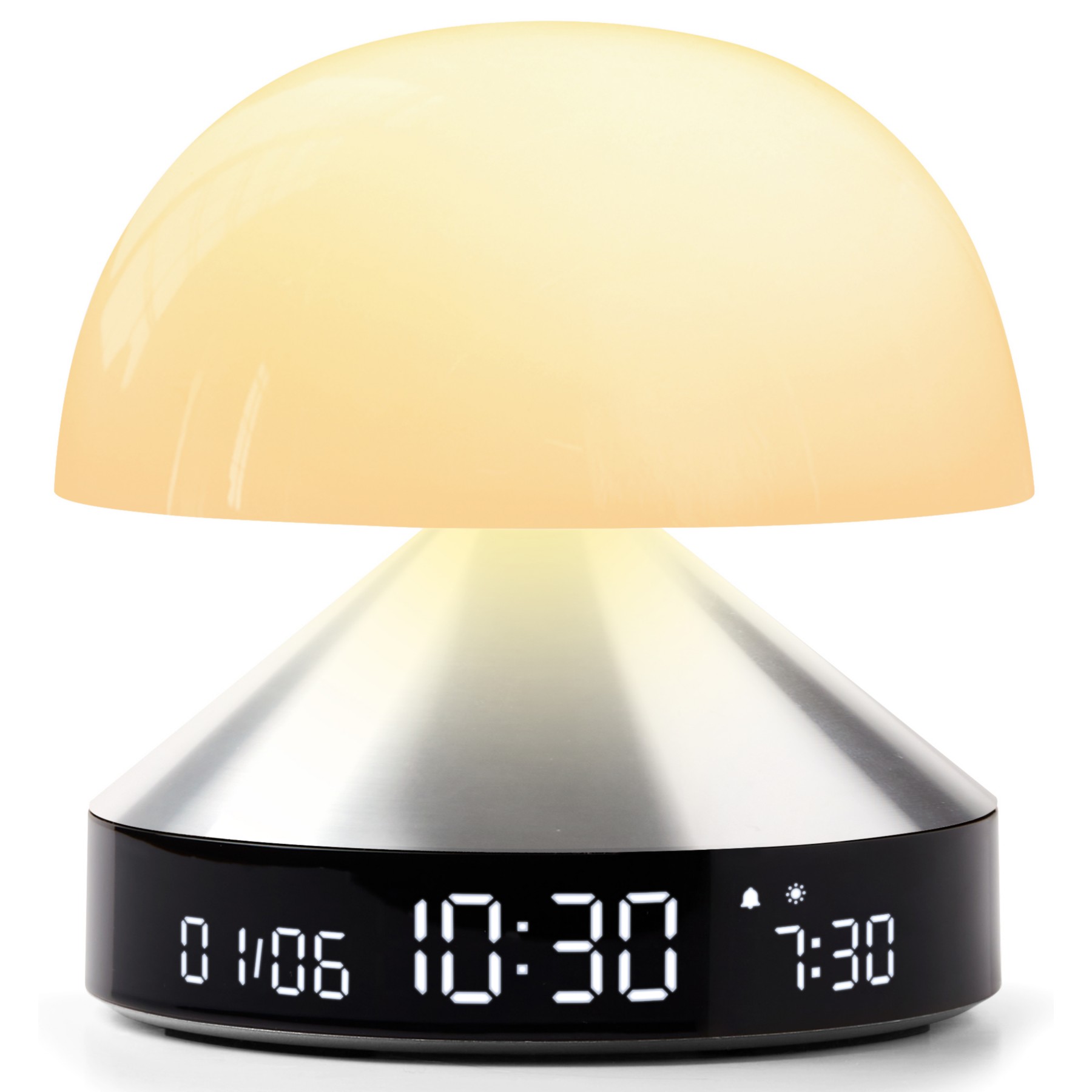 Réveil LEXON Mina Sunrise Simulateur d'aube Aluminium