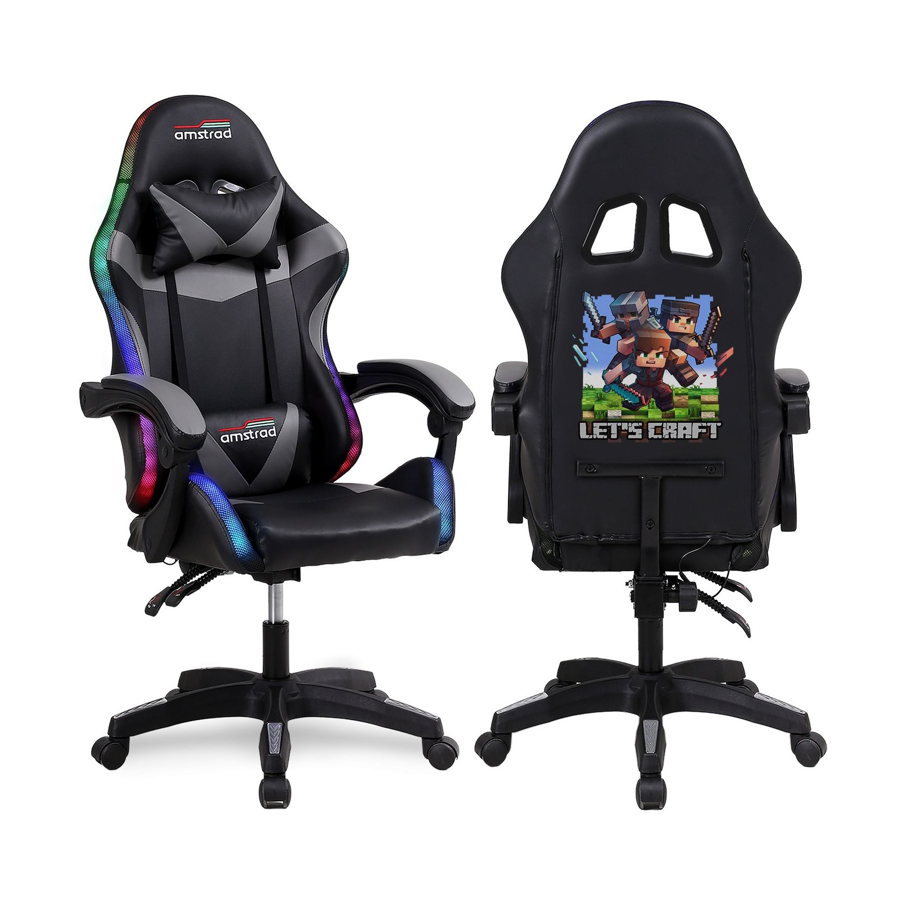 Chaise gaming AMSTRAD Amstrad AMS-900-LED-CRAFTER - Fauteuil g
