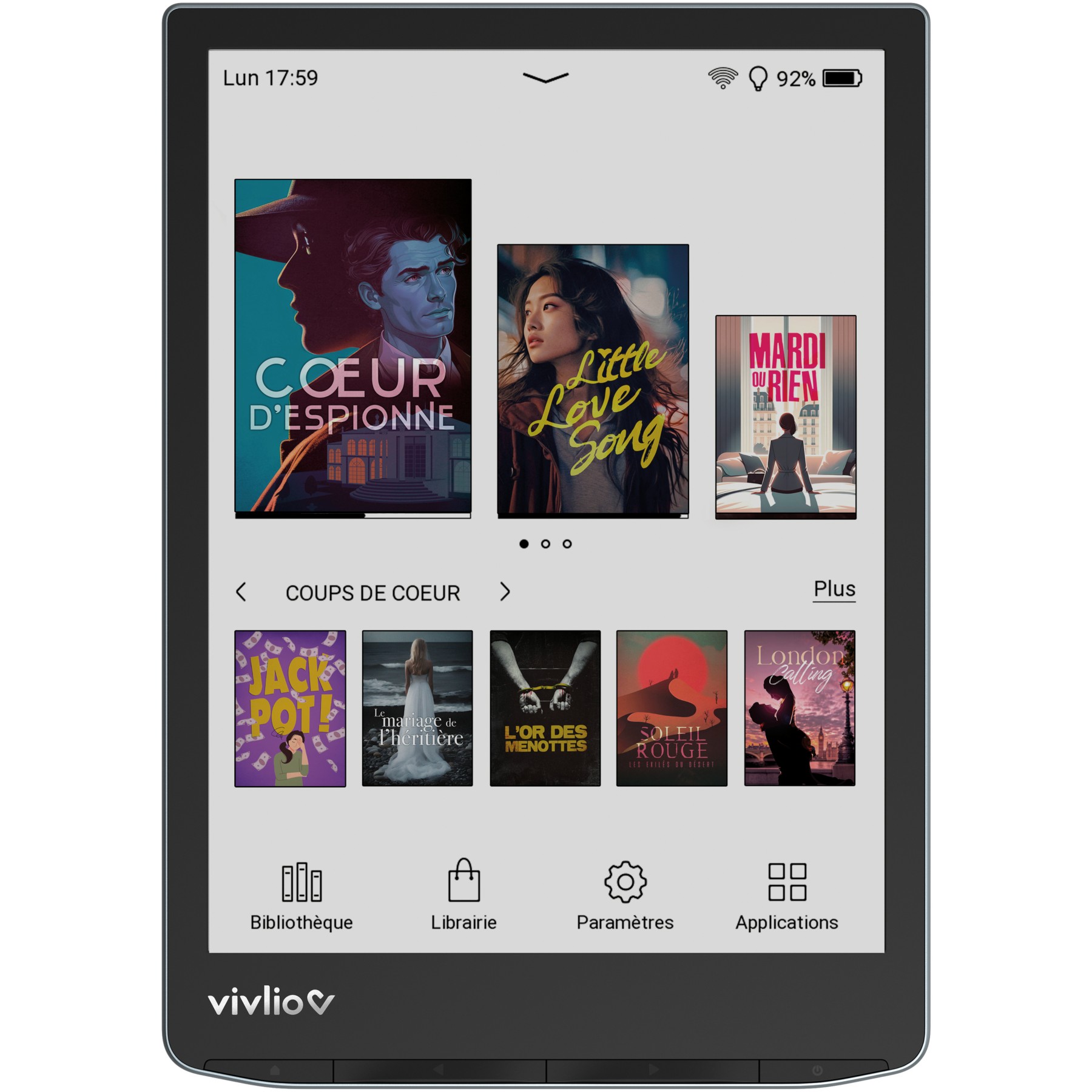 Liseuse eBook VIVLIO INKPAD COLOR 3 Bleu acier