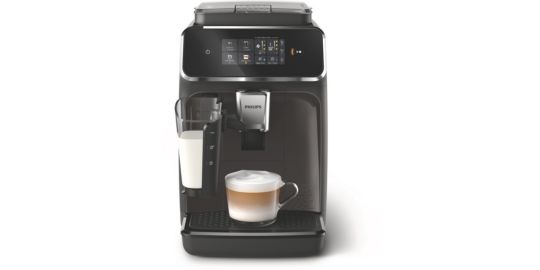 Expresso Broyeur PHILIPS EP2334/10 cafetière à grain LatteGo série 2300, 4 boissons, SilentBrew, Noir