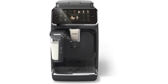 Expresso Broyeur PHILIPS EP4441/50 cafetière à grain LatteGo série 4400, 12 boissons, SilentBrew, Noir