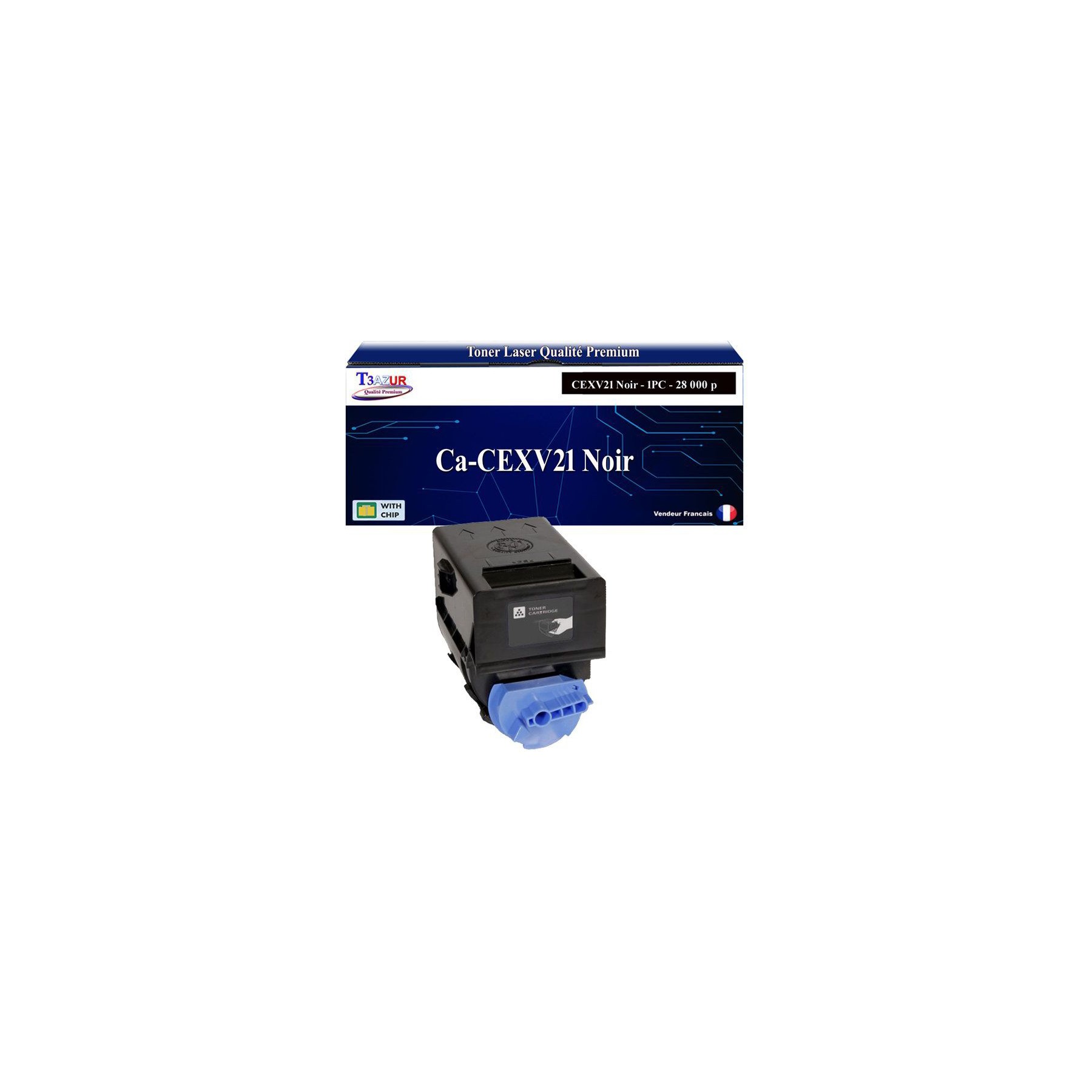 Toner T3AZUR pour Canon iR-C3380 C2880 CEXV21 Bk