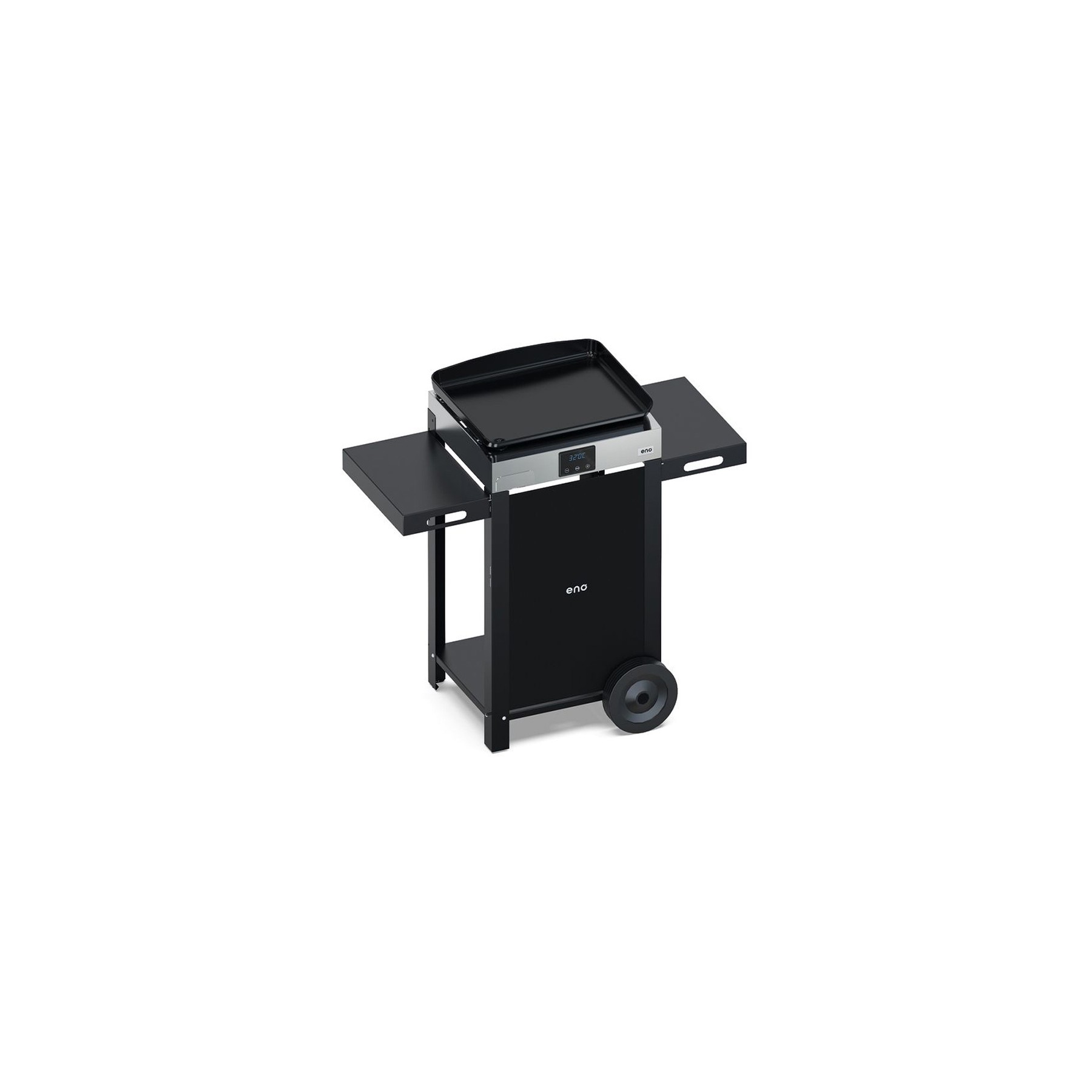 Plancha électrique ENO COMBO INITIAL 50 noir inox sur chariot, 48x38 cm