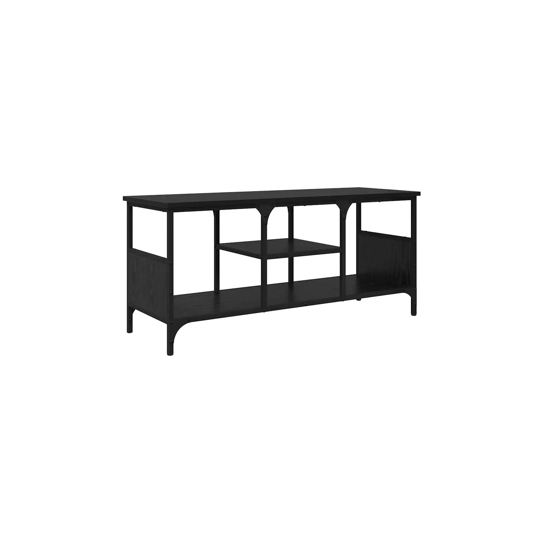 Meuble TV HELLOSHOP26 Meuble TV rectangulaire rustique 100 x 3