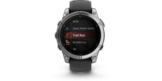 Montre sport GARMIN Fenix E 47mm Acier inox bracelet gris
