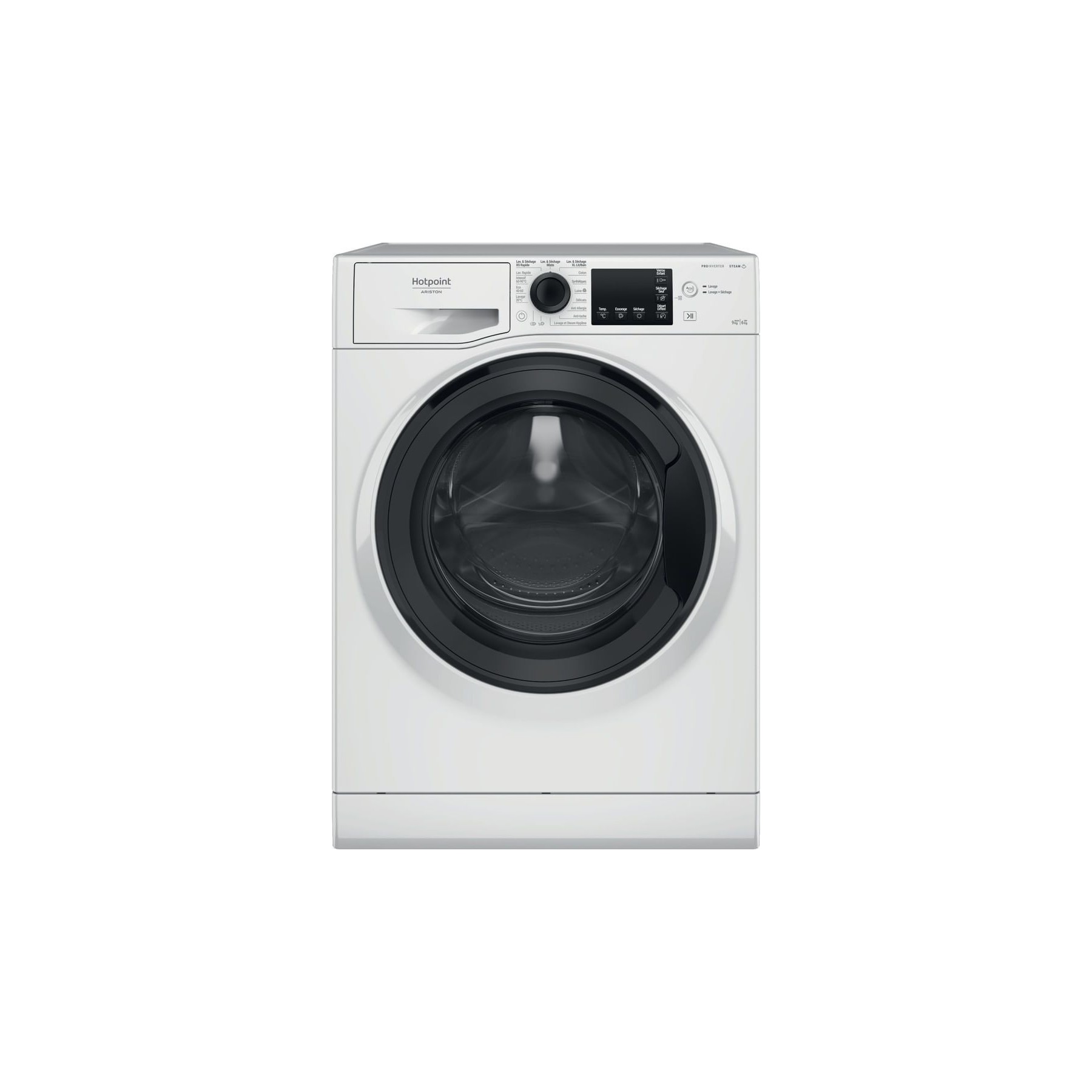 Lave linge séchant hublot HOTPOINT NDB964489WKAFR