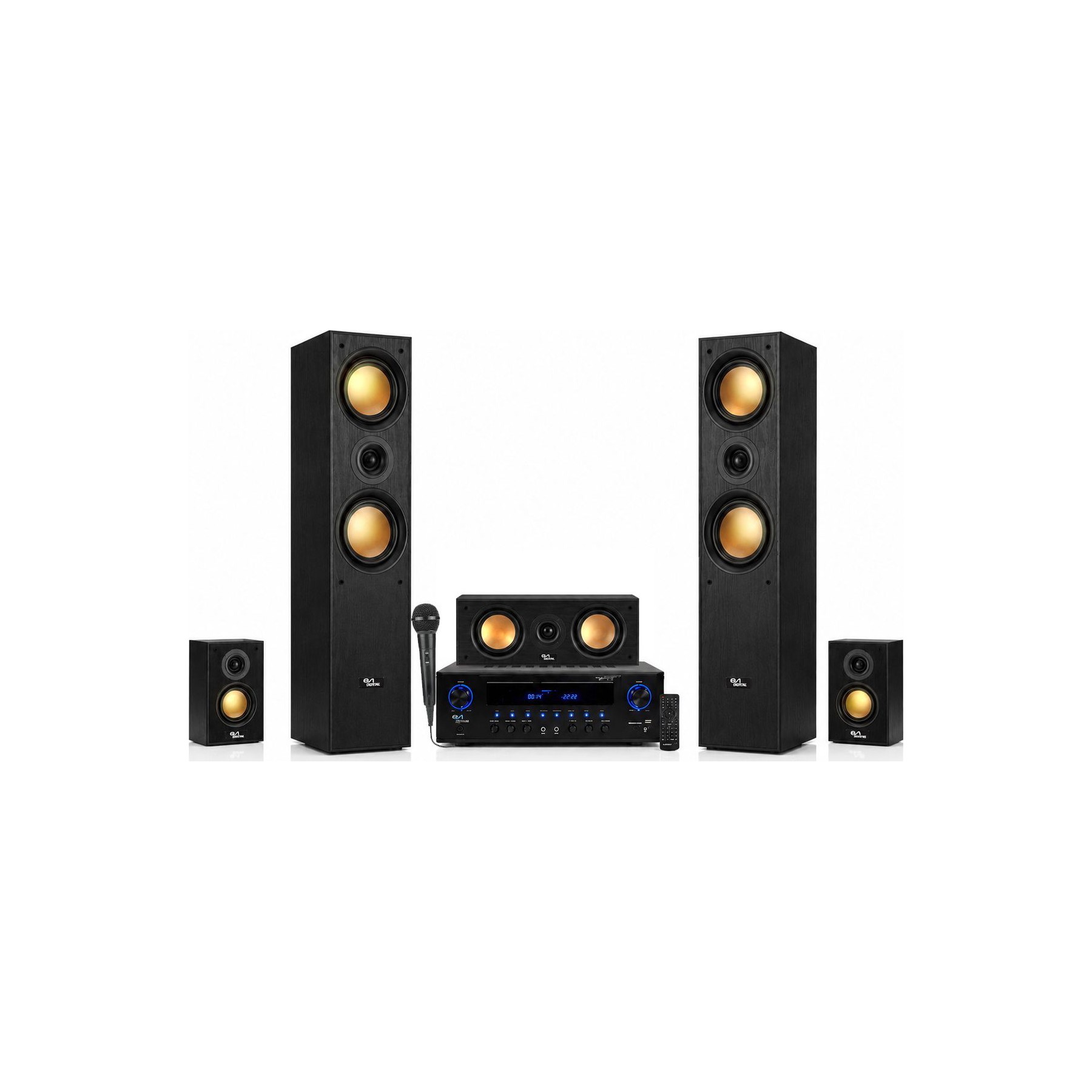 Pack enceinte Home Cinéma EVIDENCE ACOUSTICS Pack 850W Bluetooth Colonnes Karaoke USB