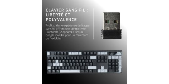 Clavier gamer sans fil ONLAN CA-340-Yin B