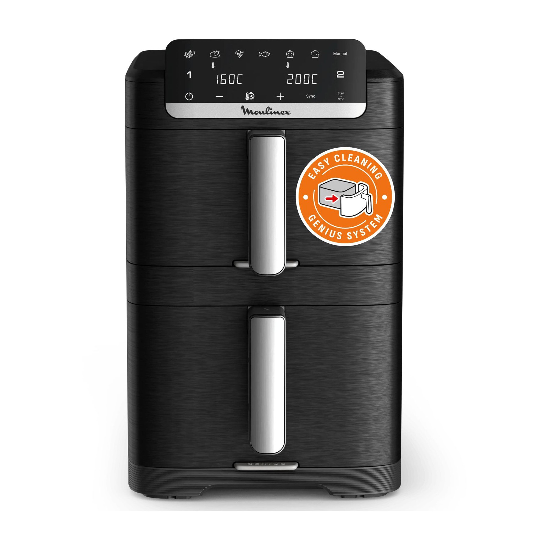 Friteuse sans huile MOULINEX Easy fry Crispy Stack Dual EZ7568F0