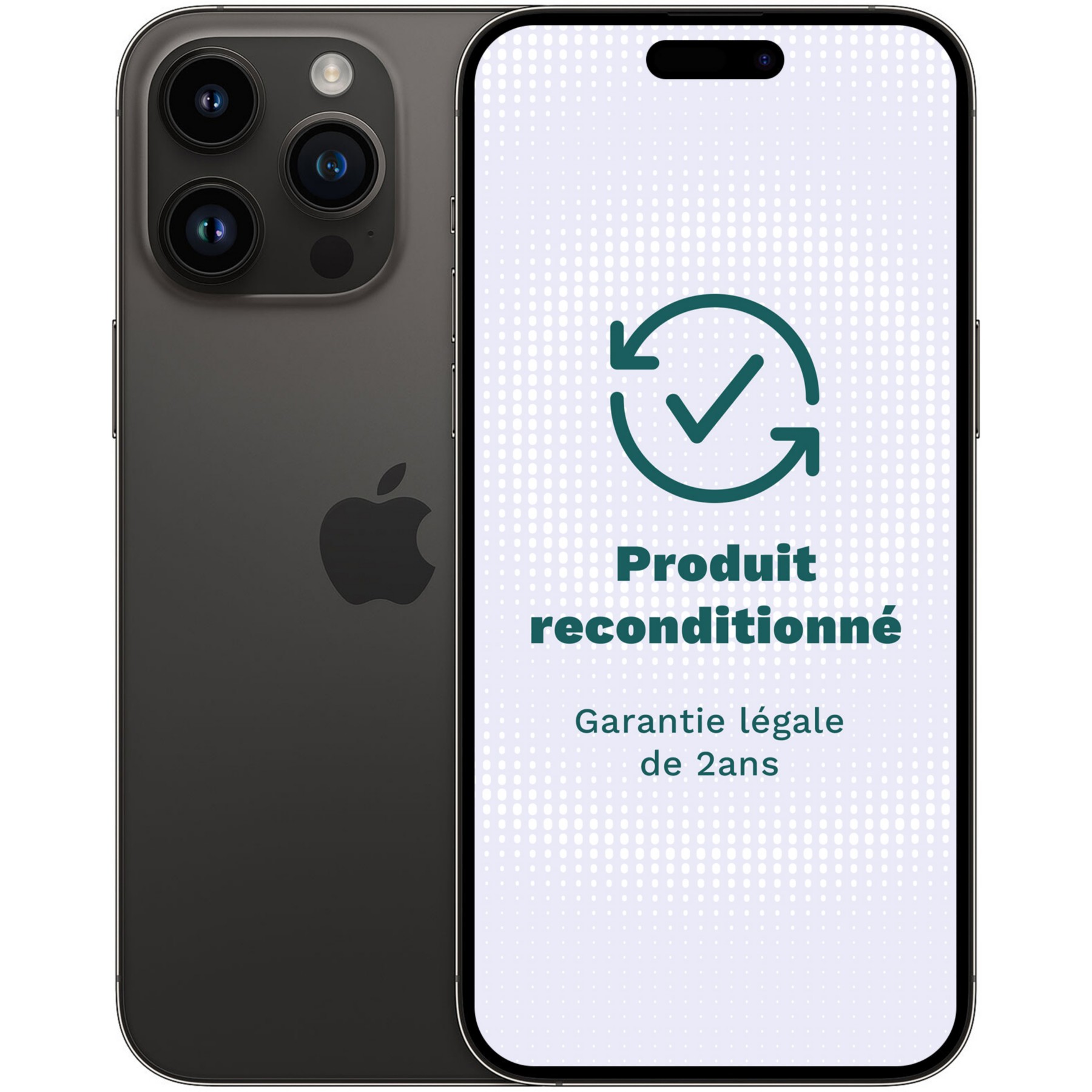 Smartphone APPLE iPhone 14 Pro Max Noir 128Go Excellent État avec Batterie Neuve - Reconditionné