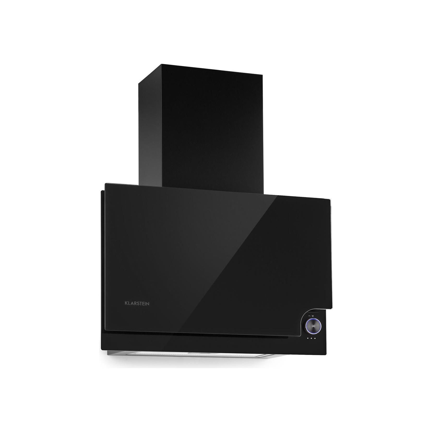 Hotte décorative murale inclinée KLARSTEIN Amelia 123W 60cm LED molette 66 dB noir