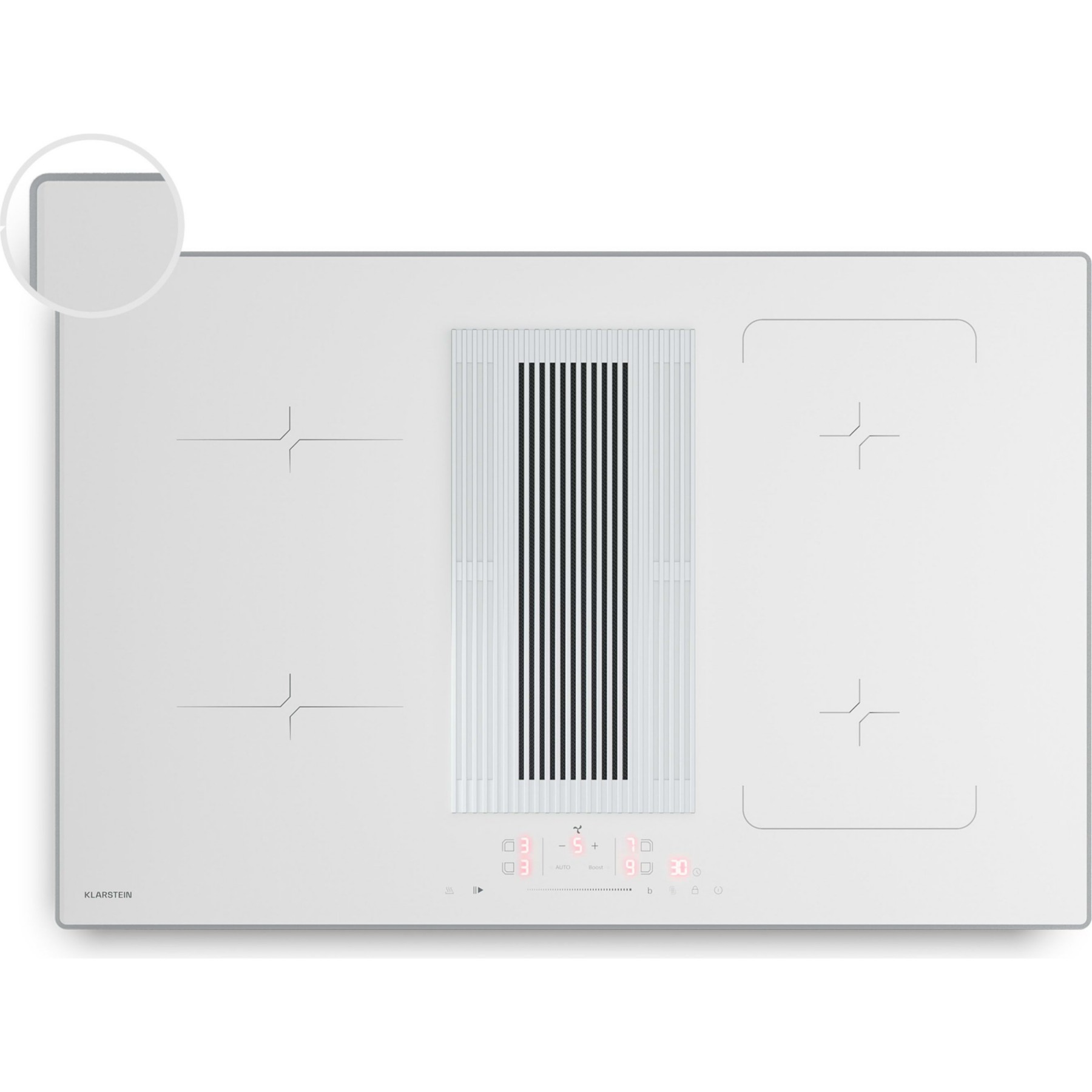 Plaque induction aspirante KLARSTEIN Velaire 4 foyers 8400W 80cm