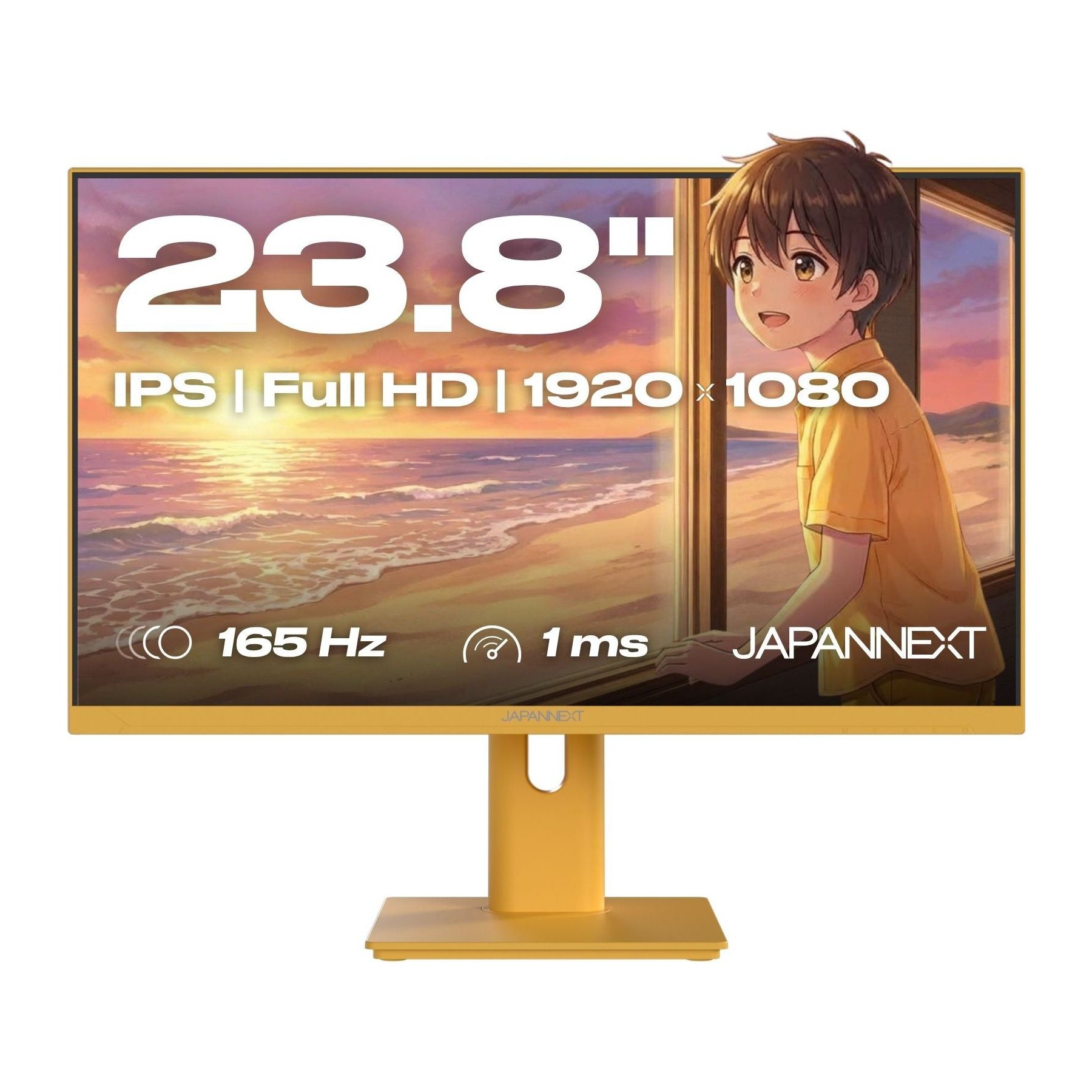 Ecran PC Gamer JAPANNEXT Ecran Gamer 23.8" FHD 165Hz Jaune
