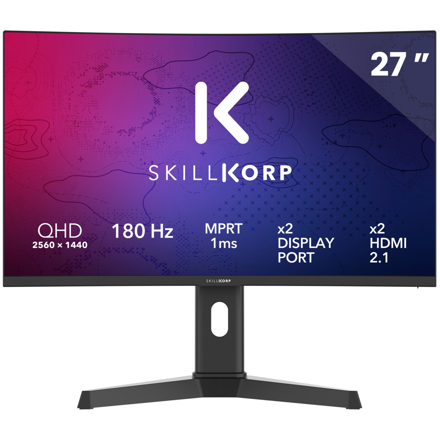 Ecran PC Gamer SKILLKORP M27 27" Incurvé 1500R WQHD 180Hz Fast VA HDMI 2.1 AMD FreeSync