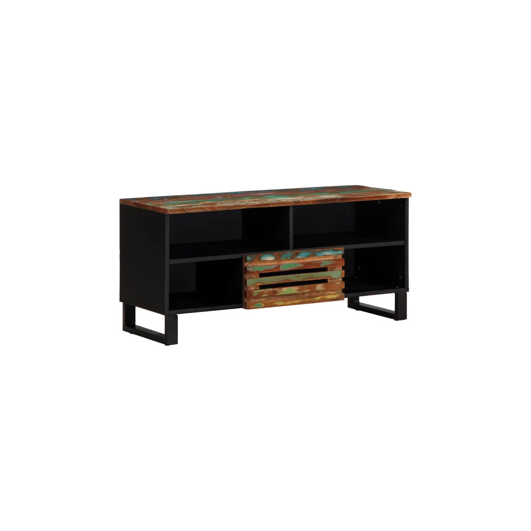 Meuble TV HELLOSHOP26 Meuble TV industriel rangement grand esp