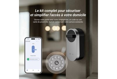 Serrure connectée EZVIZ DIY LOCK + Clavier/sonnette + Hub A3
