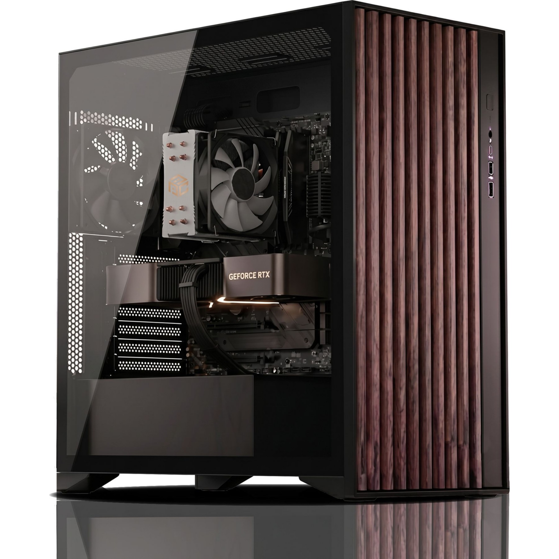 PC Gamer AURUMPC R5 7500F+RTX5060 8G+16Go DDR5 Wood