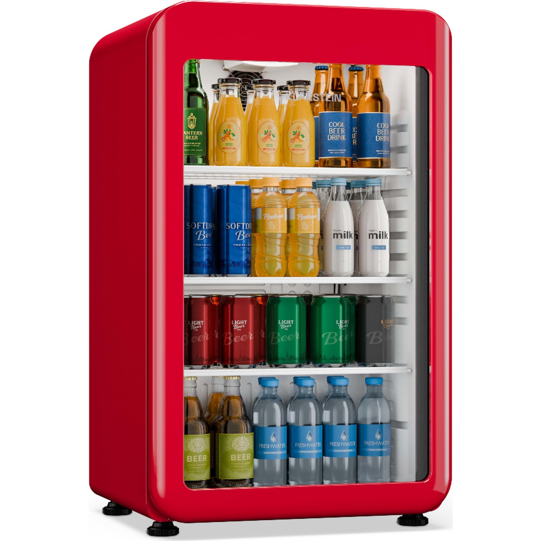 Réfrigérateur 1 porte KLARSTEIN Audrey Evo 72x38cm LED 95W Rouge